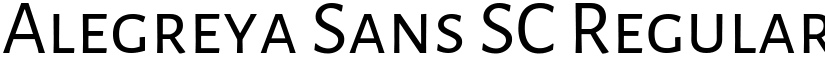 Alegreya Sans SC Regular font