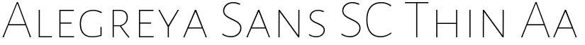 Alegreya Sans SC Thin font