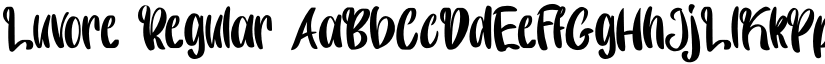 Luvore Regular font