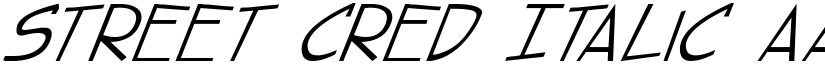 street cred Italic font