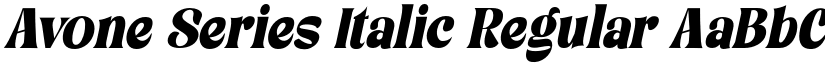 Avone Series Italic Regular font