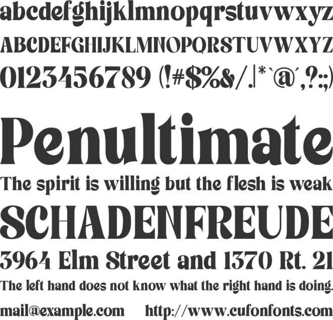 Avone Series font preview