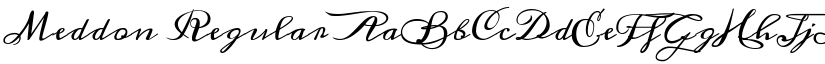 Meddon Regular font
