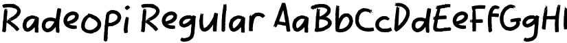 Radeopi Regular font