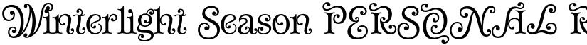 Winterlight Season PERSONAL Regular font