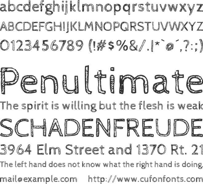 Cabin Sketch font preview