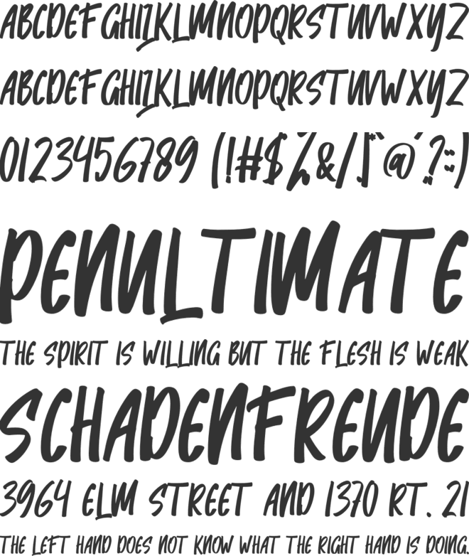Samire font preview