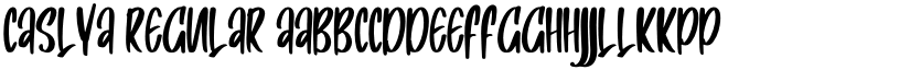Caslya Regular font