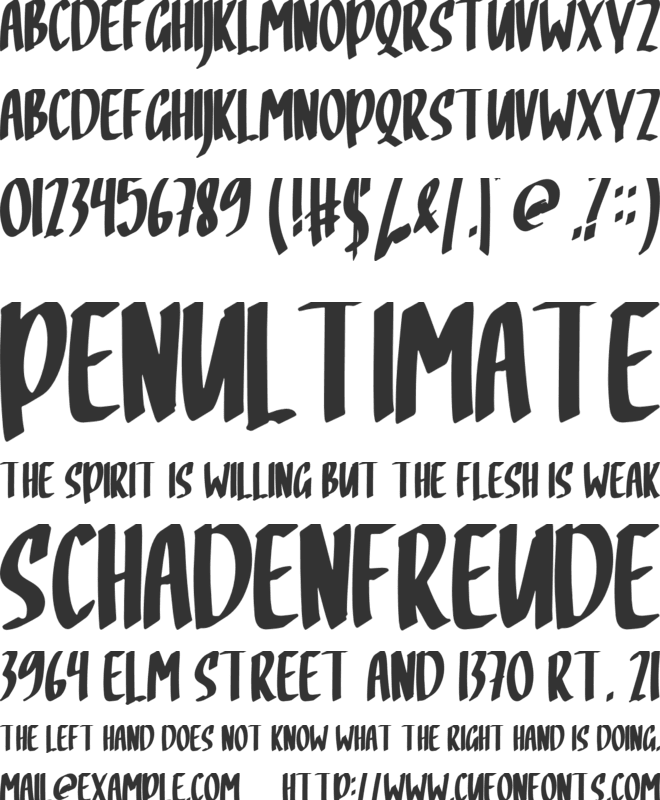 Mukhair font preview