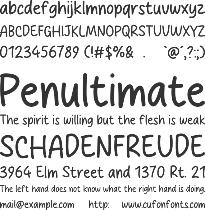 Cerayon font preview