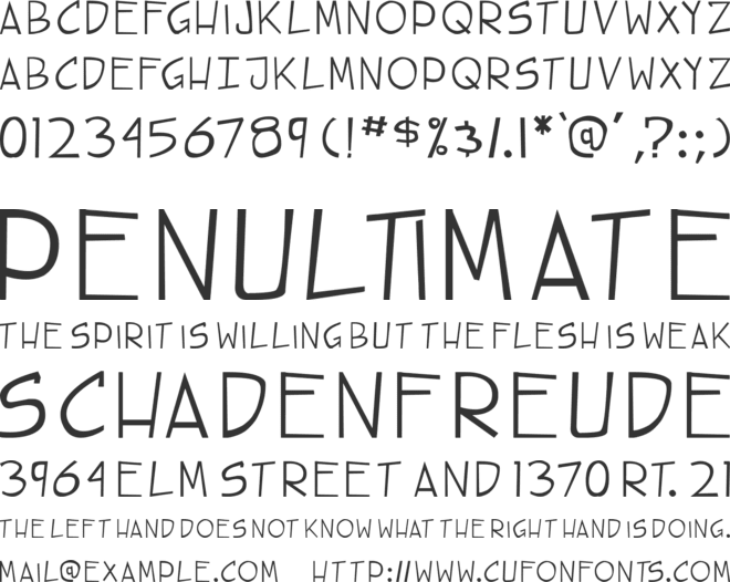 Steet Cred font preview