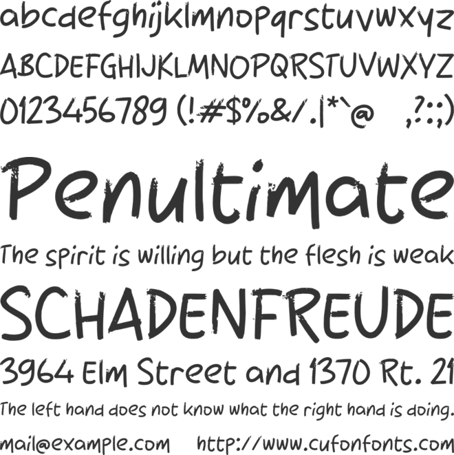 Raboncos font preview