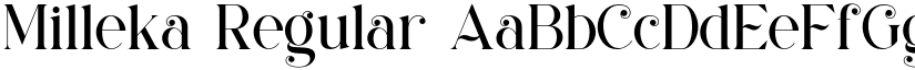 Milleka Regular font