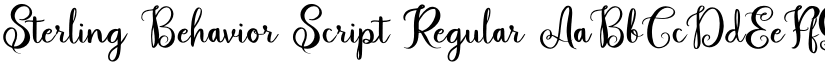Sterling Behavior Script Regular font