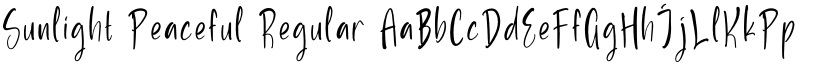 Sunlight Peaceful Regular font