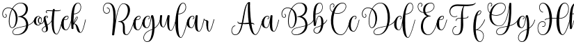 Bostek Regular font