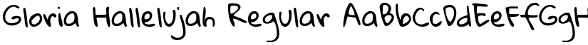Gloria Hallelujah Regular font