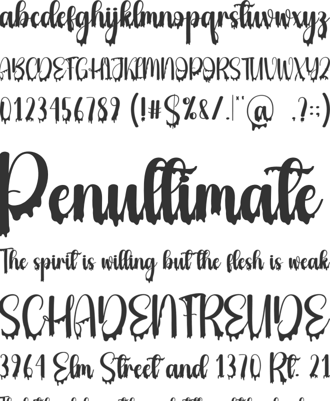 Winter Ghost font preview