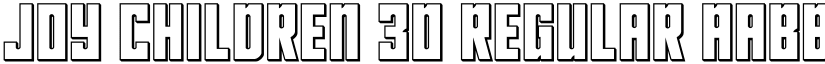 Joy Children 3D Regular font