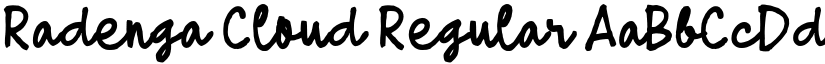 Radenga Cloud Regular font