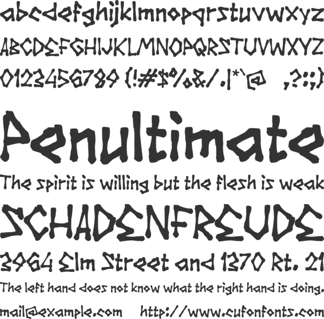 Raderon font preview