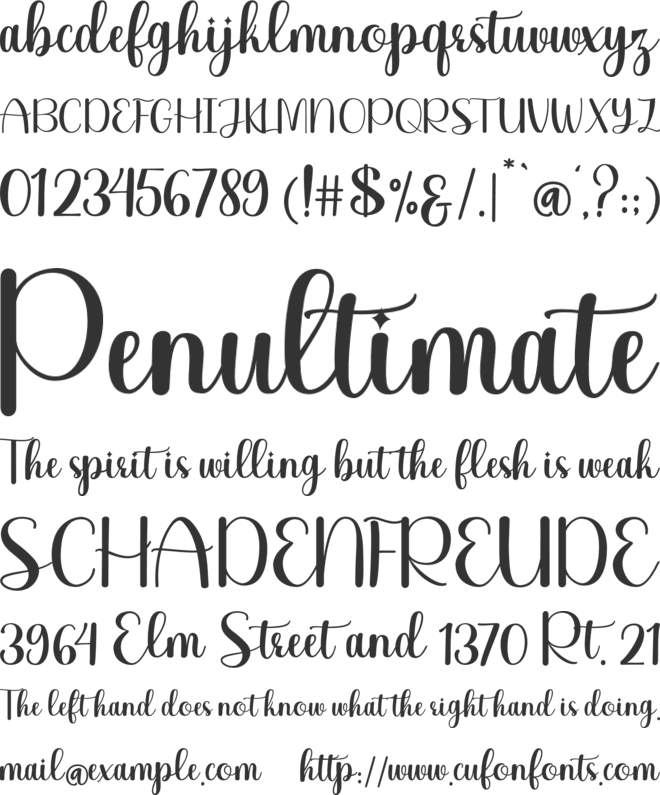 Sattila font preview