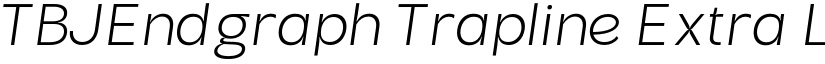 TBJEndgraph Trapline Extra Light Italic font