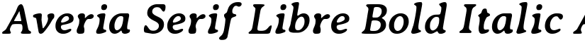 Averia Serif Libre Bold Italic font