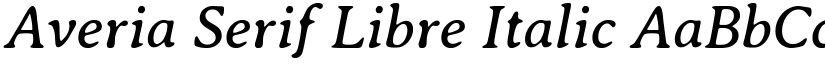 Averia Serif Libre Italic font