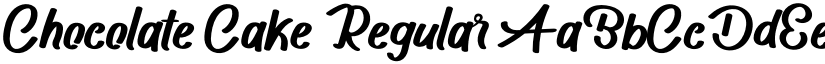 Chocolate Cake Regular font