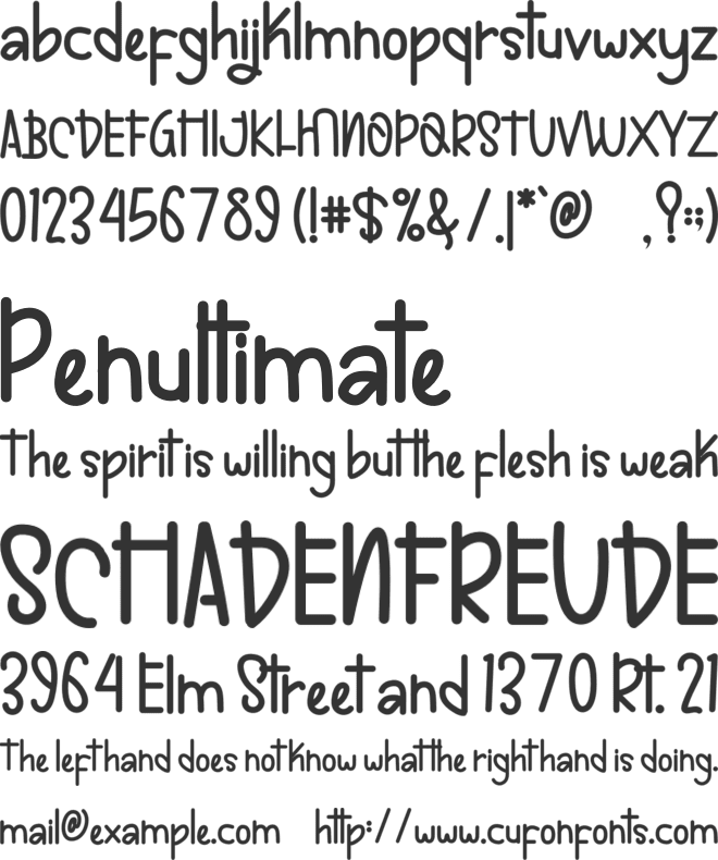 SPRING LIST font preview