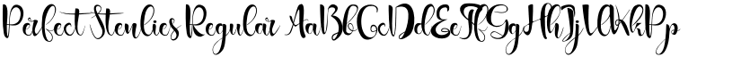 Perfect Stenlies Regular font