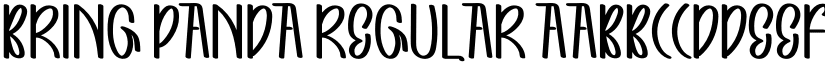BRING PANDA Regular font