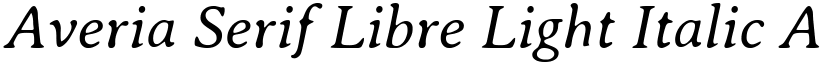 Averia Serif Libre Light Italic font