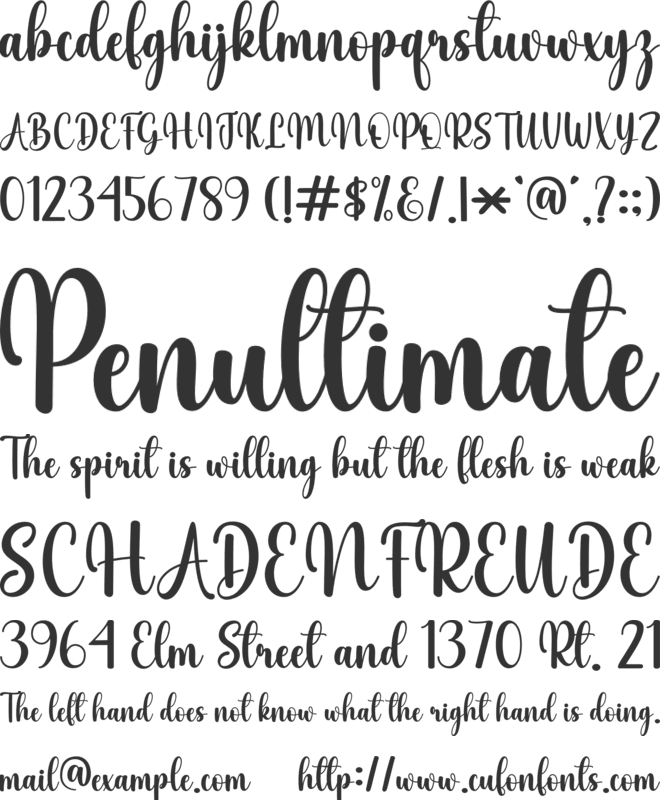 Cheesecake font preview