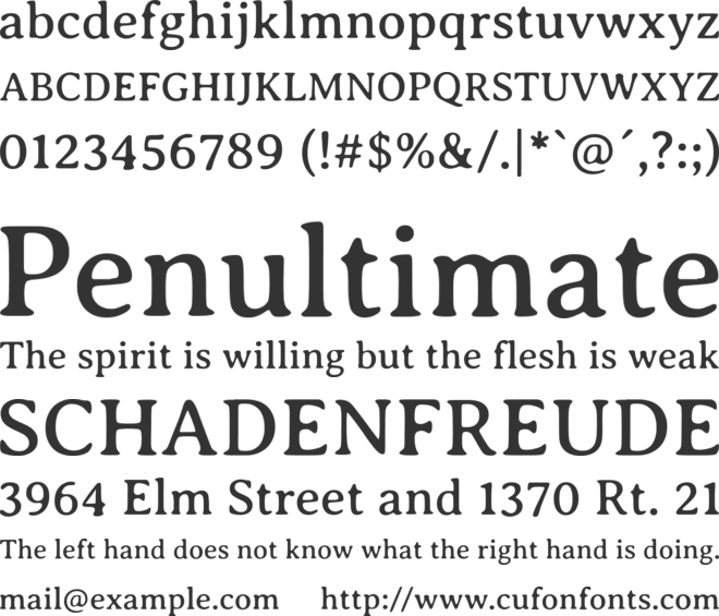Averia Serif Libre font preview