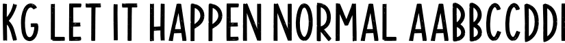 KG Let It Happen Normal font