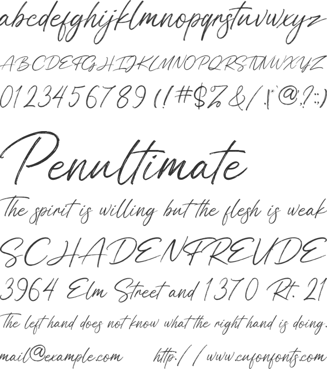 British Millstone font preview