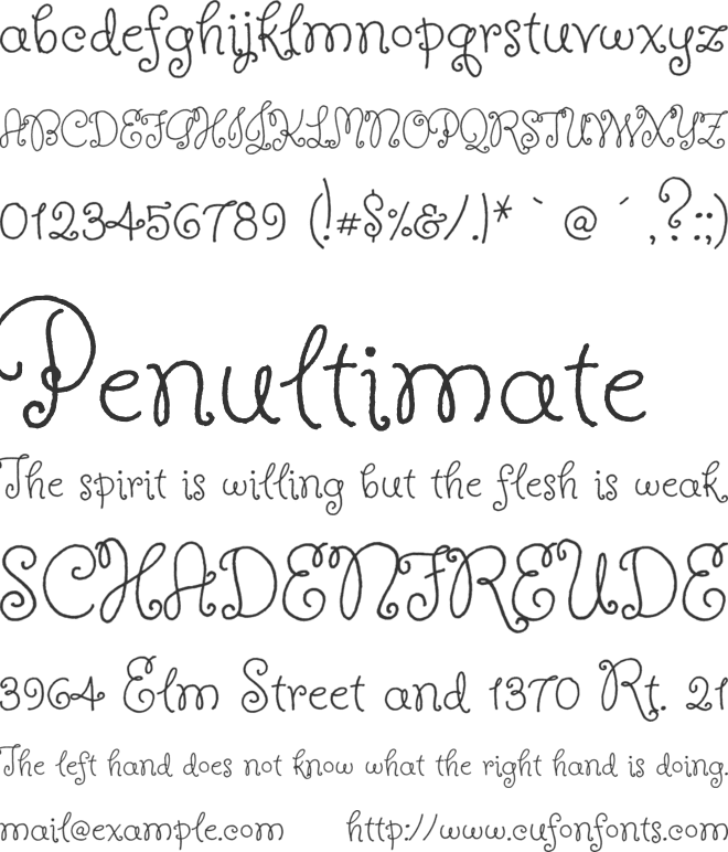 Butterfly Kids font preview