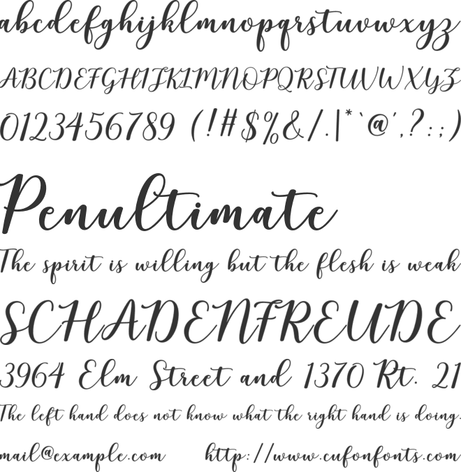 Hentak font preview