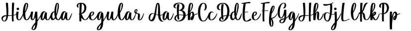 Hilyada Regular font