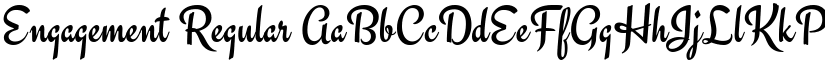 Engagement Regular font