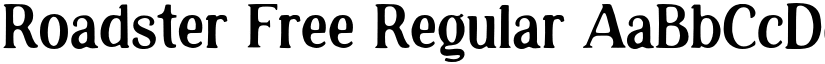 Roadster Free Regular font