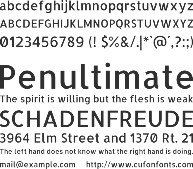 Allerta font preview
