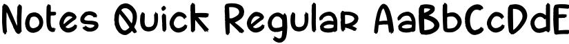 Notes Quick Regular font