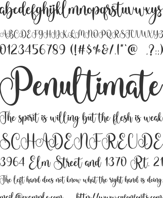 With Love font preview
