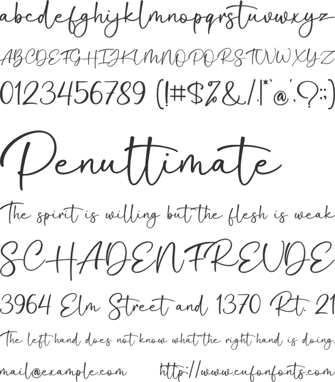 Kristal Rasford font preview