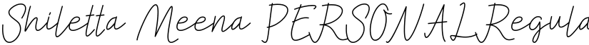 Shiletta Meena PERSONAL Regular font