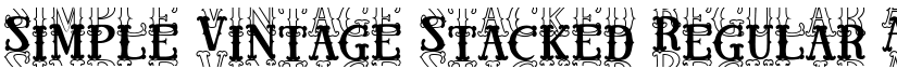Simple Vintage Stacked Regular font