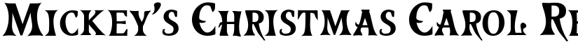 Mickey's Christmas Carol Regular font